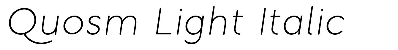 Quosm Light Italic
